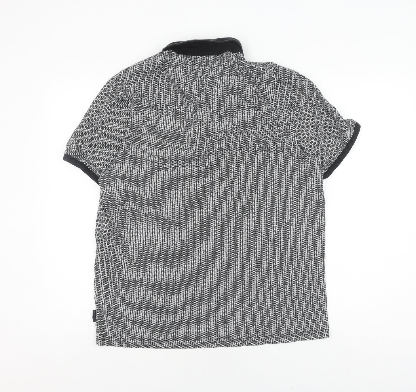 Ted Baker Men's Grey Polo Shirt Size L Short Sleeve