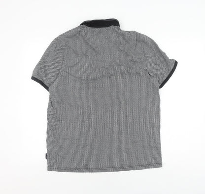 Ted Baker Men's Grey Polo Shirt Size L Short Sleeve