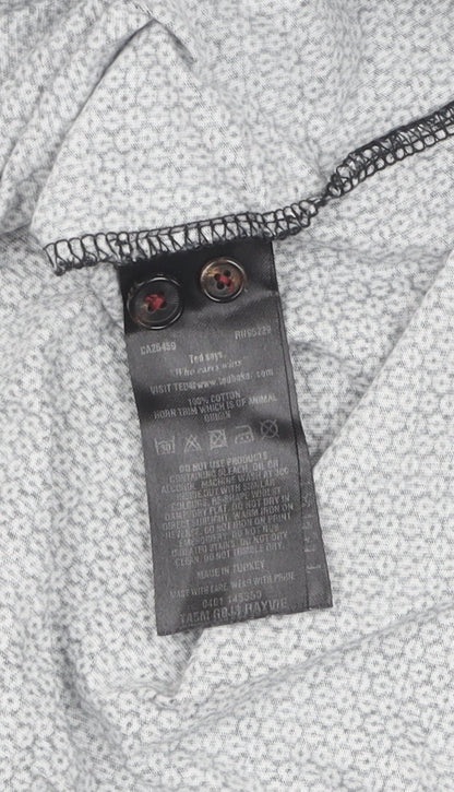 Ted Baker Men's Grey Polo Shirt Size L Short Sleeve