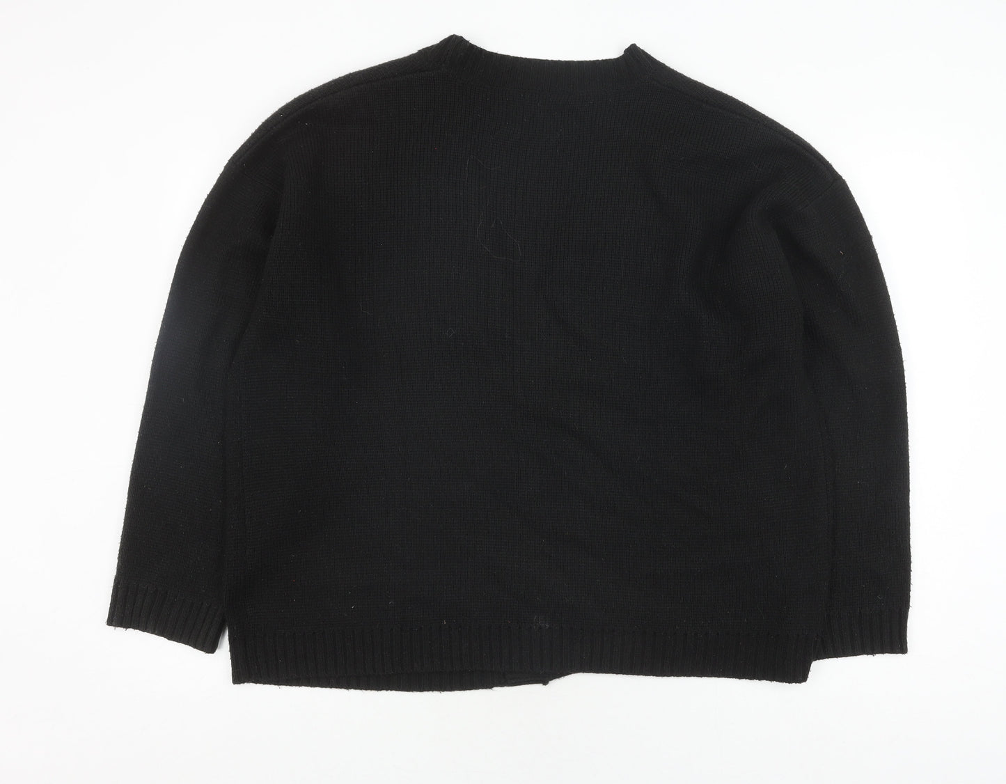 Collusion Women's Black V-Neck Cardigan, L