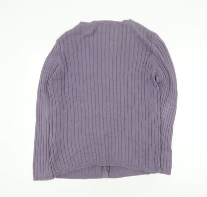 Hawkshead Women's Purple V-Neck Cardigan Jumper M