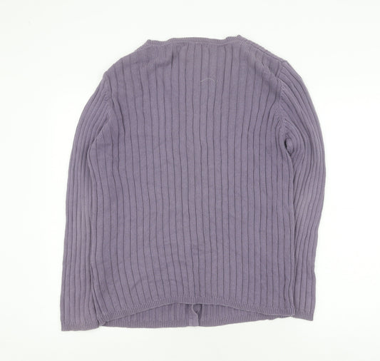 Hawkshead Women's Purple V-Neck Cardigan Jumper M