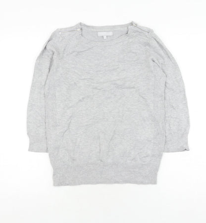 Womens UK Size 12 Red Herring Grey Pullover Jumper