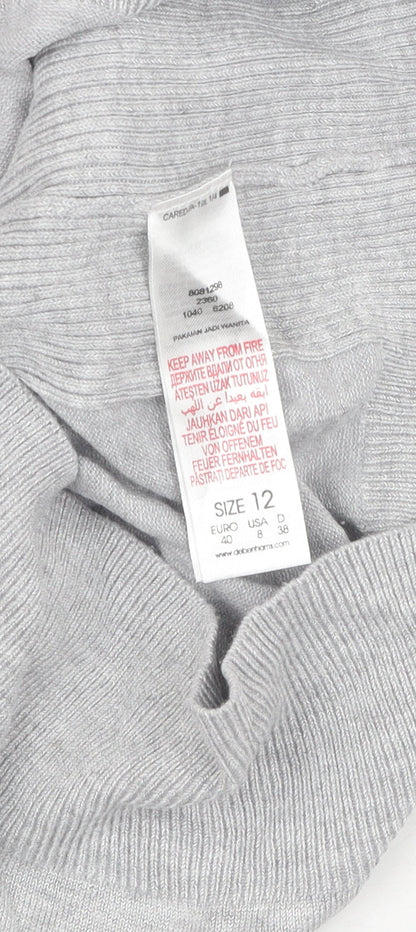Womens UK Size 12 Red Herring Grey Pullover Jumper