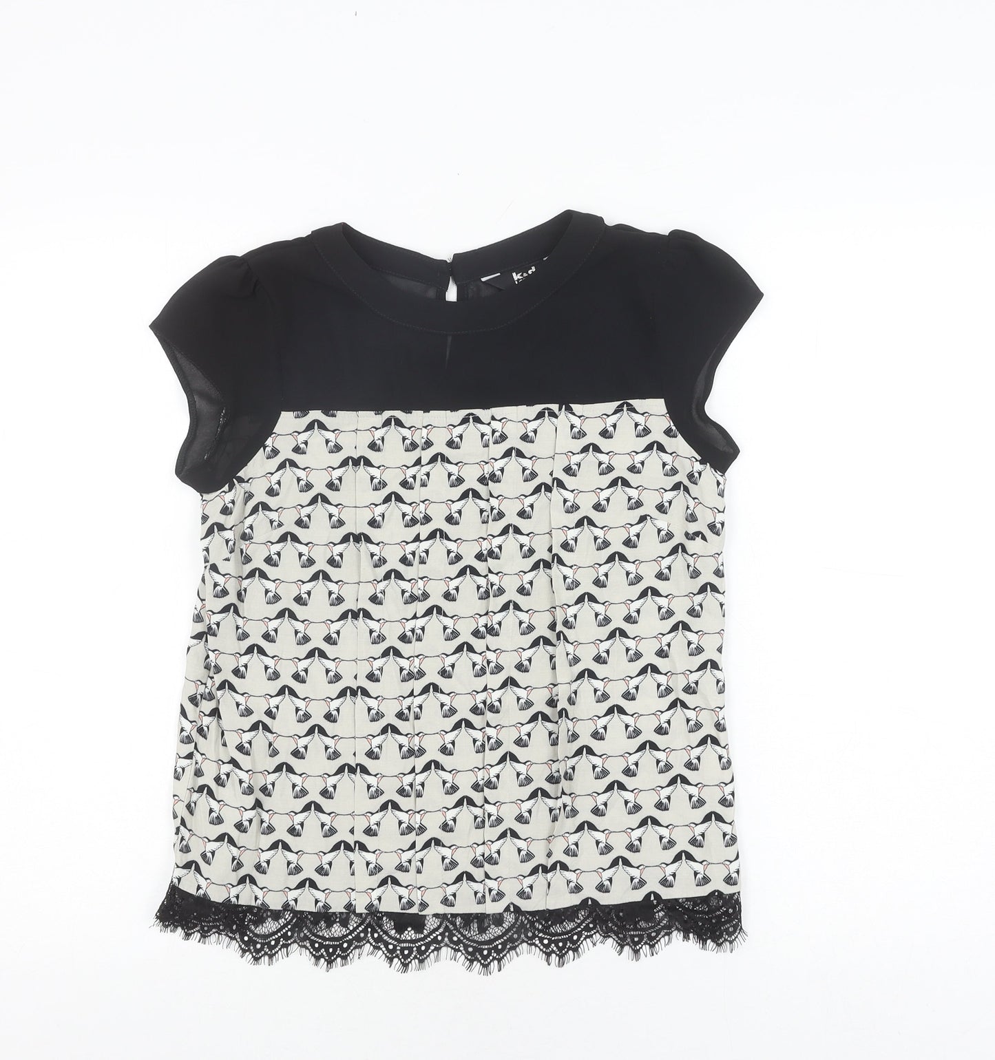 Womens UK Size 8 k&d London Black  Blouse