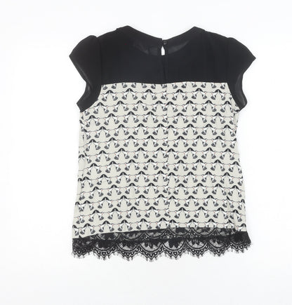 Womens UK Size 8 k&d London Black  Blouse