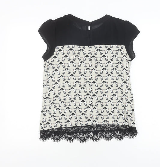Womens UK Size 8 k&d London Black  Blouse