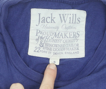 Jack Wills Men's Blue Cotton T-Shirt Size S