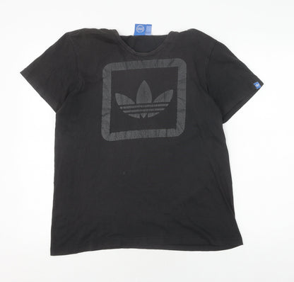 Adidas Men's Black M Logo Short Sleeve T-Shirt