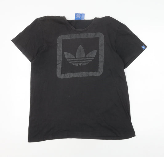 Adidas Men's Black M Logo Short Sleeve T-Shirt