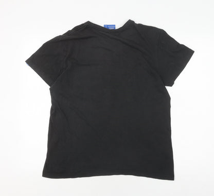 Adidas Men's Black M Logo Short Sleeve T-Shirt