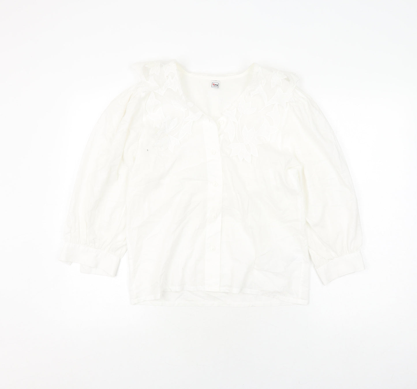 Womens UK Size 6 tru White Basic Blouse