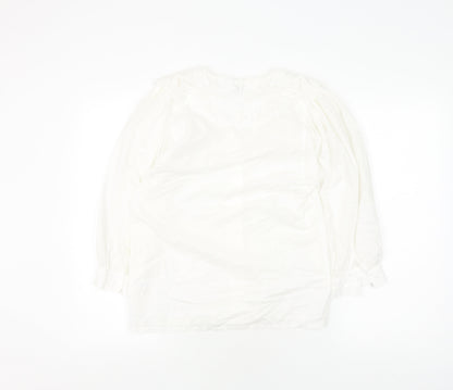 Womens UK Size 6 tru White Basic Blouse