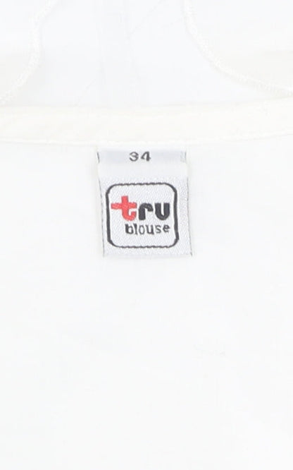 Womens UK Size 6 tru White Basic Blouse