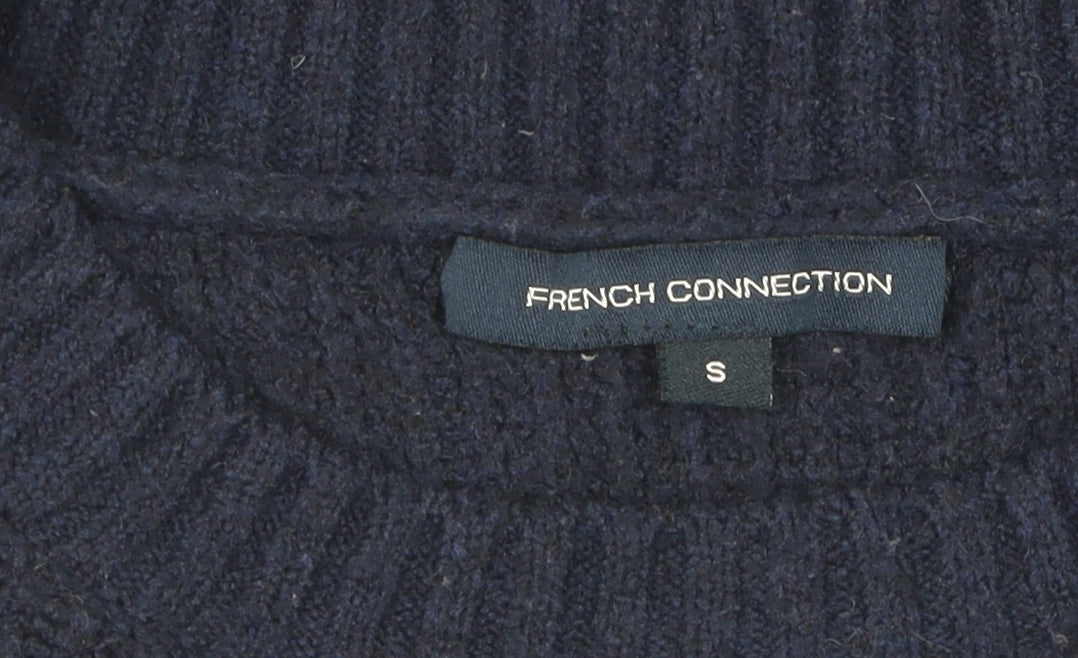 Womens UK Size S French Connection Blue Pullover Jumper