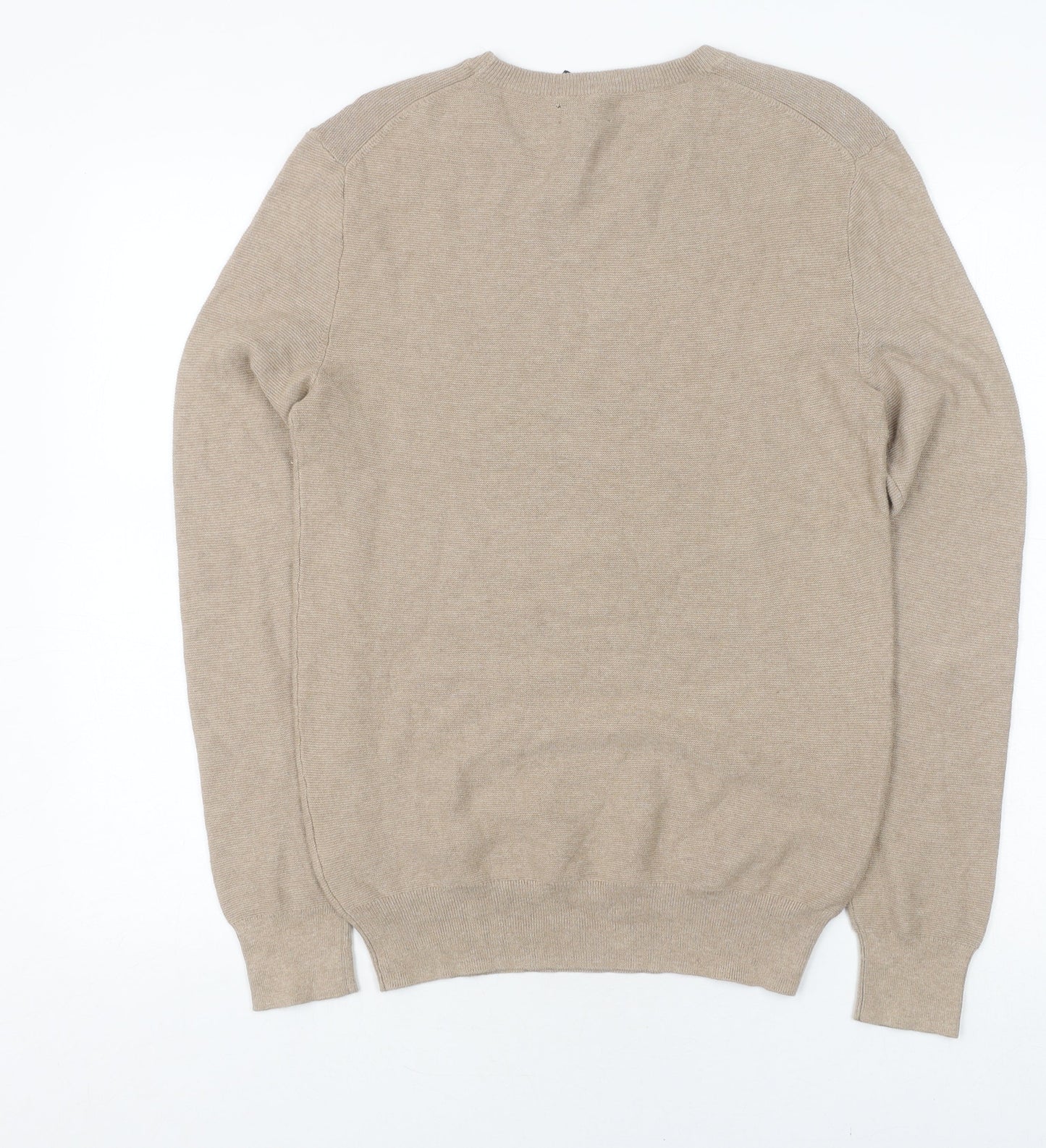 J.Crew Men's Beige Cotton Pullover Jumper XS