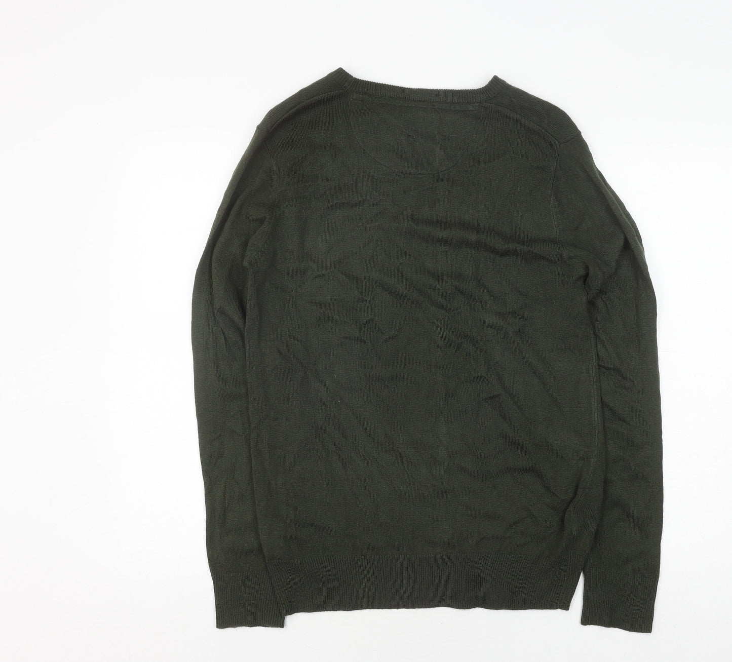 Brave Soul Men's Green Pullover XS Jumper Crew Neck Acrylic