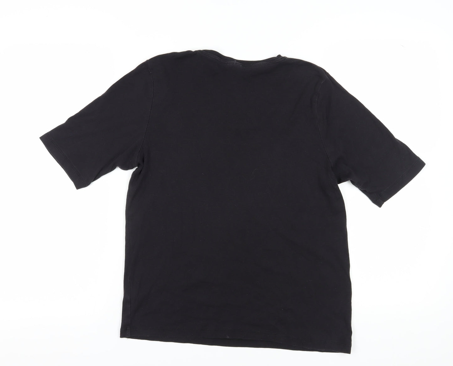 Womens UK Size 14 Cotton Traders Black Basic T-Shirt