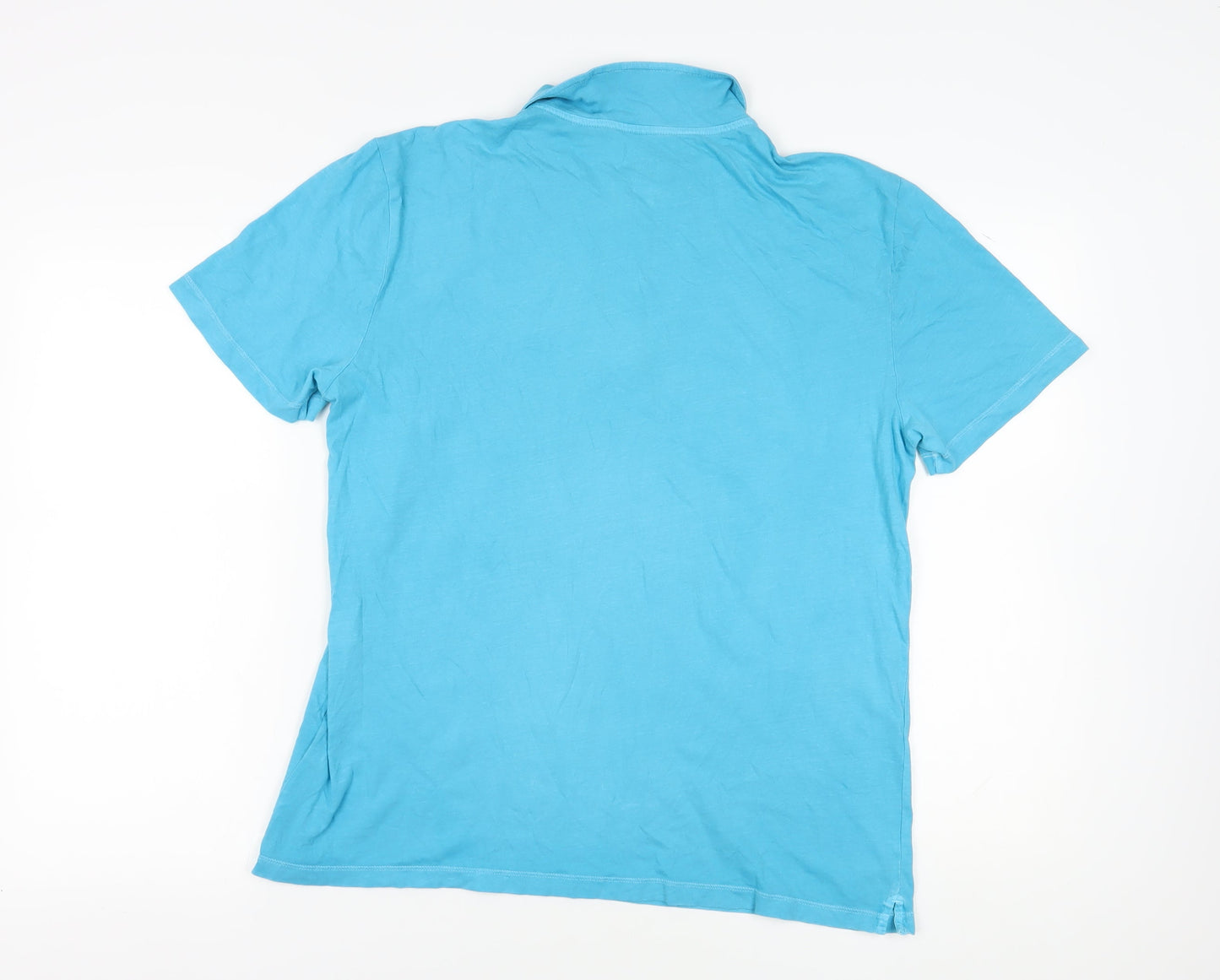 Gap Men's Blue Polo Shirt L Regular Short Sleeve