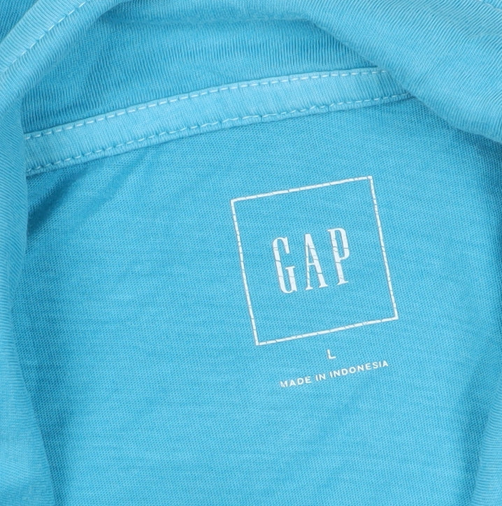 Gap Men's Blue Polo Shirt L Regular Short Sleeve