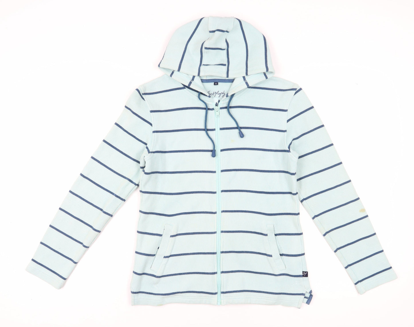 Womens UK Size 10 Jack Murphy Blue Full Zip Hoodie