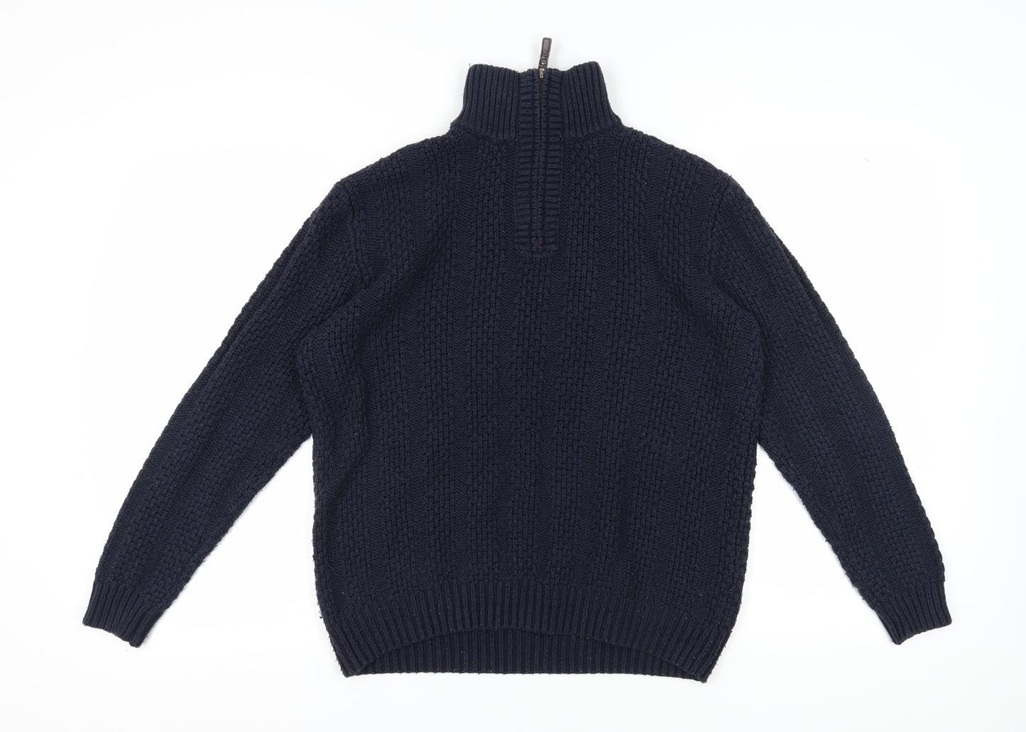 Maine New England Men's Blue High Neck 1/2 Zip Pullover S