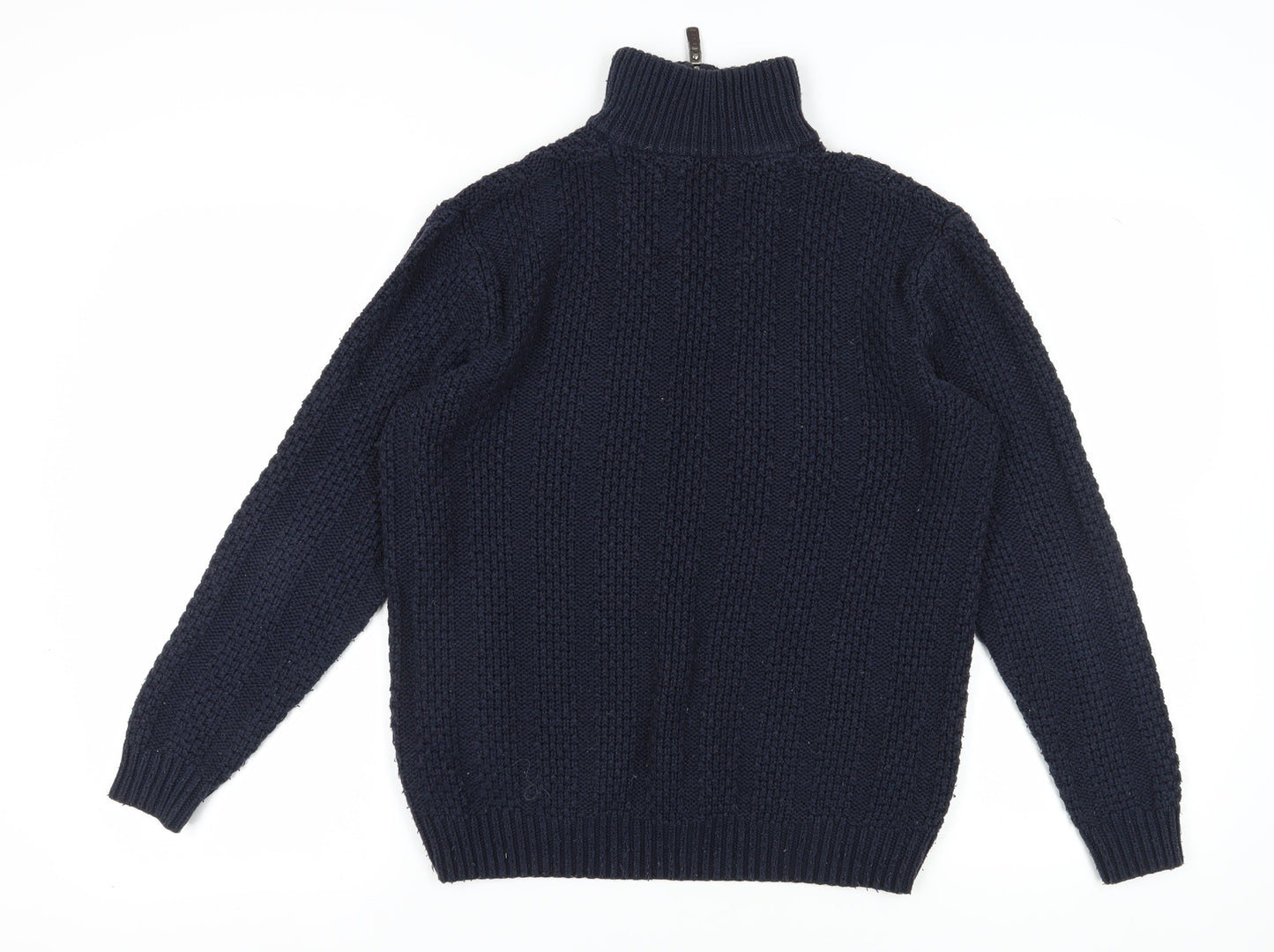 Maine New England Men's Blue High Neck 1/2 Zip Pullover S