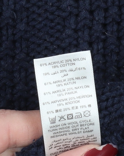 Maine New England Men's Blue High Neck 1/2 Zip Pullover S