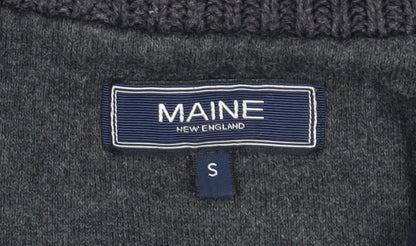 Maine New England Men's Blue High Neck 1/2 Zip Pullover S
