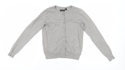 Womens UK Size S Brave Soul Grey Cardigan Jumper