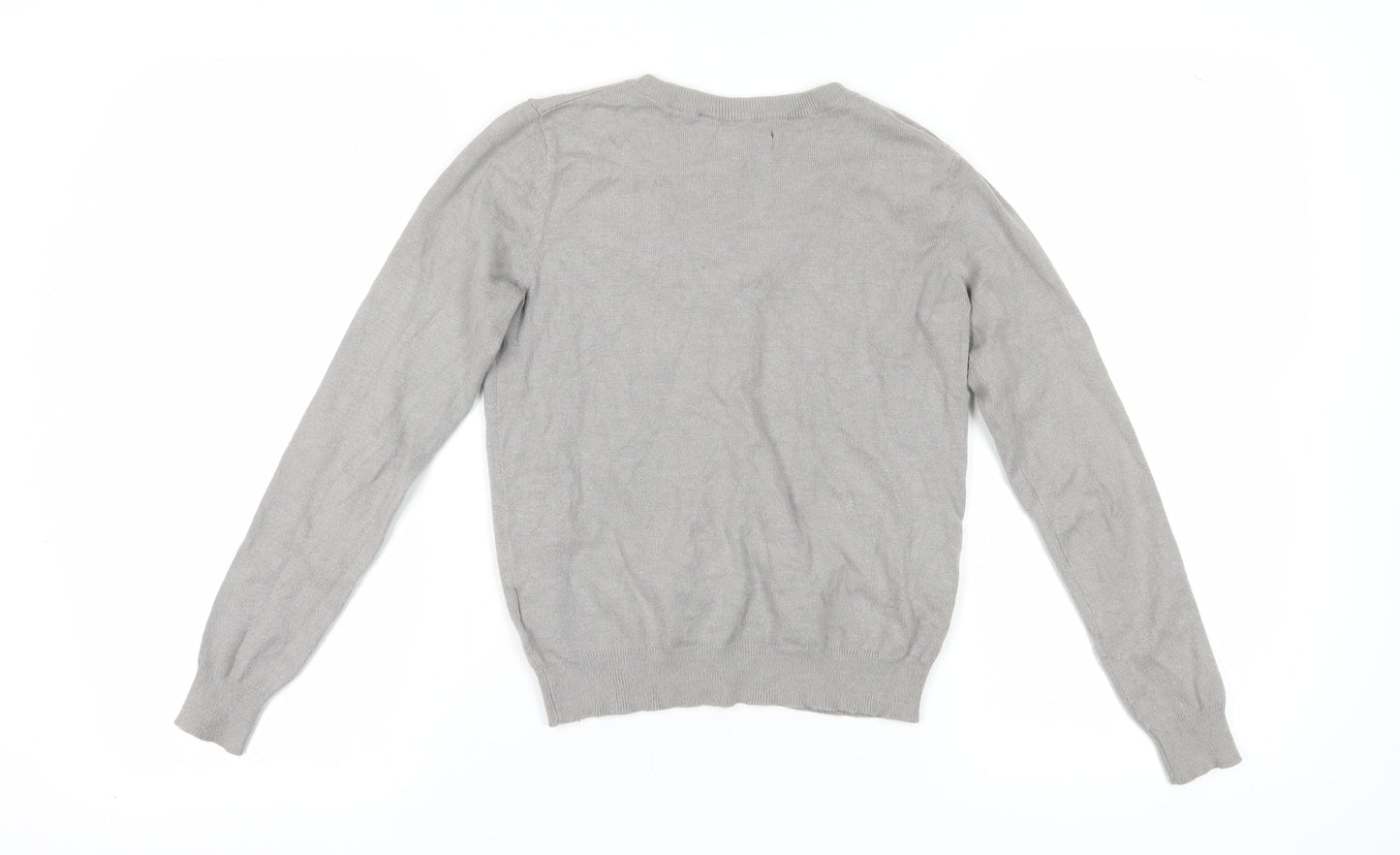 Womens UK Size S Brave Soul Grey Cardigan Jumper