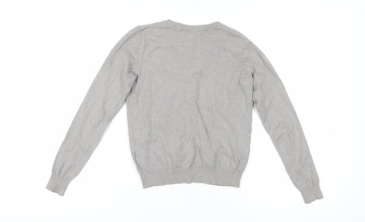Womens UK Size S Brave Soul Grey Cardigan Jumper