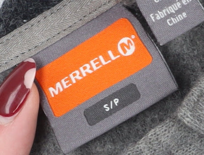 Merrell Men's Grey S Henley Jumper with Buttons