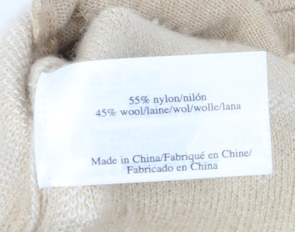 Laura Ashley Women's Beige Check Knit Full Zip Jumper