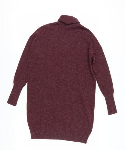 Vero Moda Women's Red Roll Neck Knit Dress