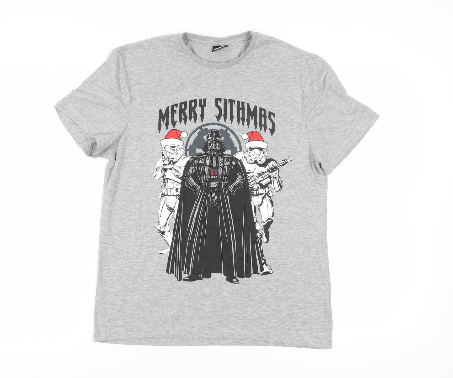 Star Wars Men's Grey Christmas T-Shirt M