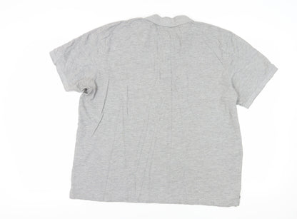 Lonsdale Men's Grey 2XL Polo Shirt - Short Sleeve, Regular Fit