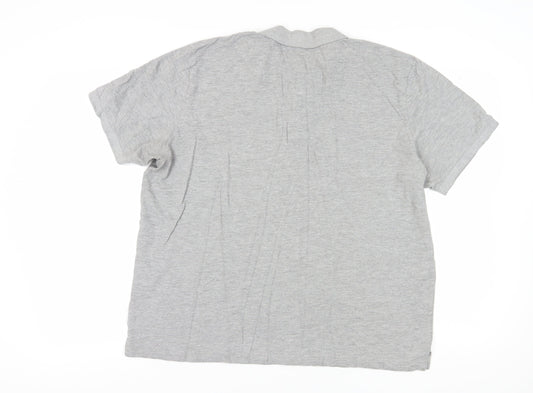 Lonsdale Men's Grey 2XL Polo Shirt - Short Sleeve, Regular Fit