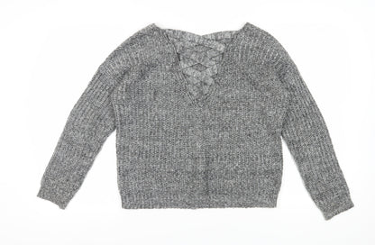 Womens UK Size M Only Grey Pullover Jumper
