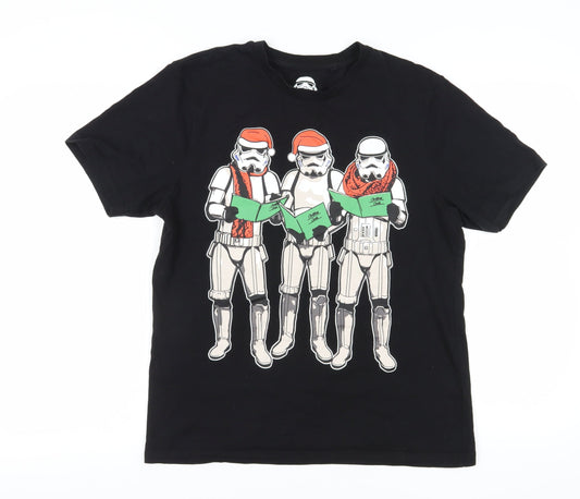 Next Men's Black Star Wars Christmas T-Shirt M