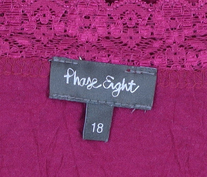 Womens UK Size 18 Phase Eight Red Basic Blouse