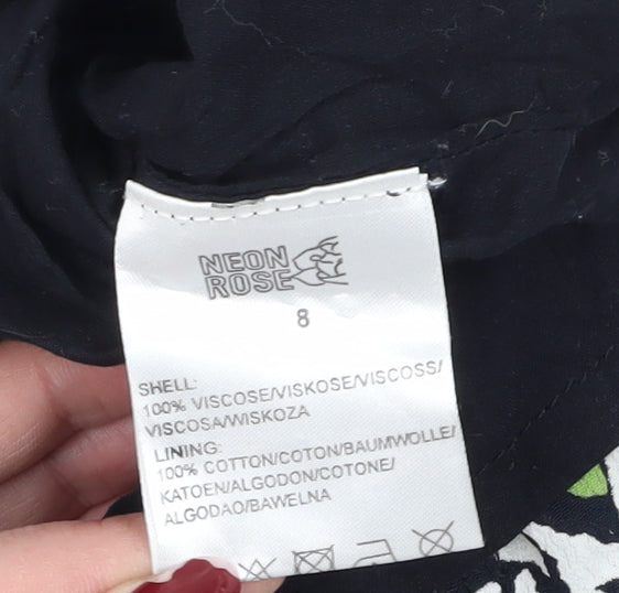 Neon Rose Women's Multicoloured Floral Mini Skirt