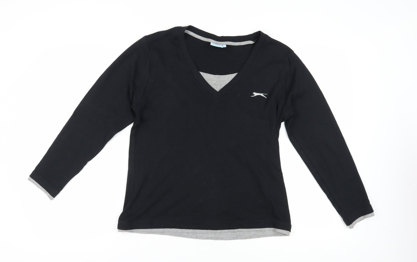 Womens UK Size 18 Slazenger Black Basic T-Shirt