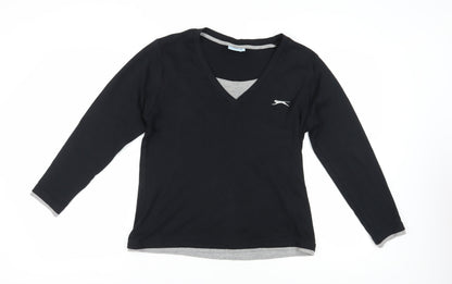 Womens UK Size 18 Slazenger Black Basic T-Shirt