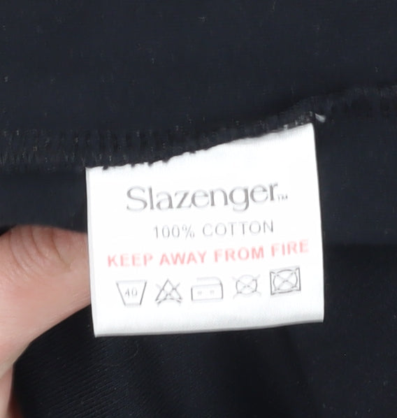 Womens UK Size 18 Slazenger Black Basic T-Shirt