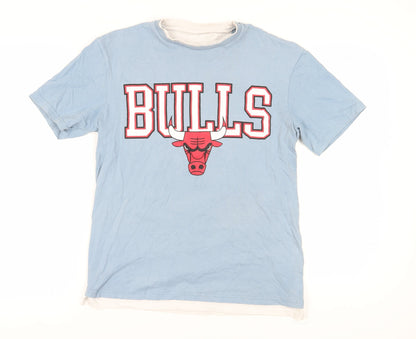 FSBN Men's Blue Chicago Bulls Graphic T-Shirt S