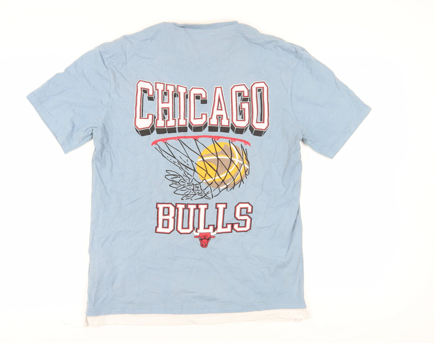 FSBN Men's Blue Chicago Bulls Graphic T-Shirt S
