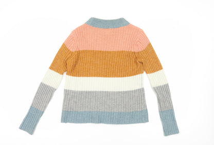 Womens UK Size 8 ICHI Multicoloured Pullover Jumper