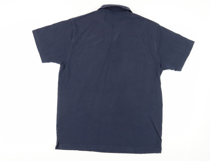 Cotton Traders Men's Blue Polo Shirt M Logo