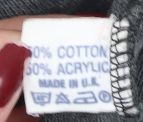 Ben Sherman Men's Grey Cotton Blend Pullover Jumper Size M